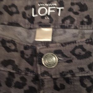 Loft size 14  corduroy pants, animal print